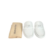 Louis Vuitton White Leather Loafer Shoes #8.5